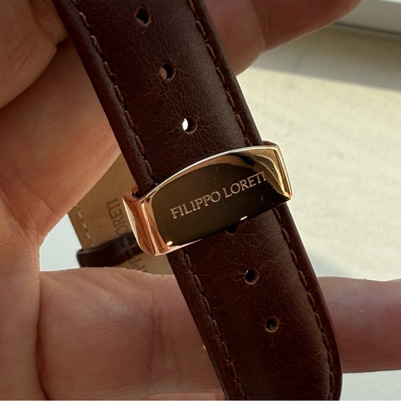 Filippo Loreti men’s watch Venice moonphase Roségold leather - Picture 14 of 16